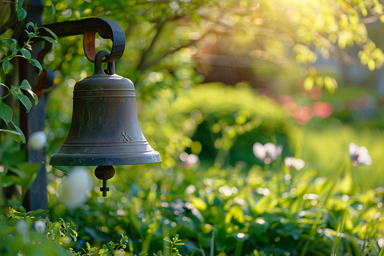 Image gratuite Cloche rustique, jardin verdoyant 1