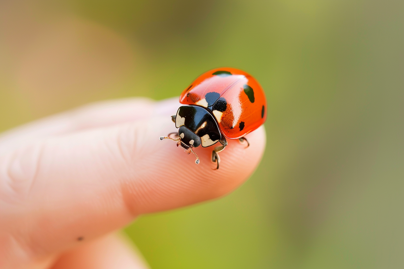 Image gratuite Coccinelle sur un doigt 2