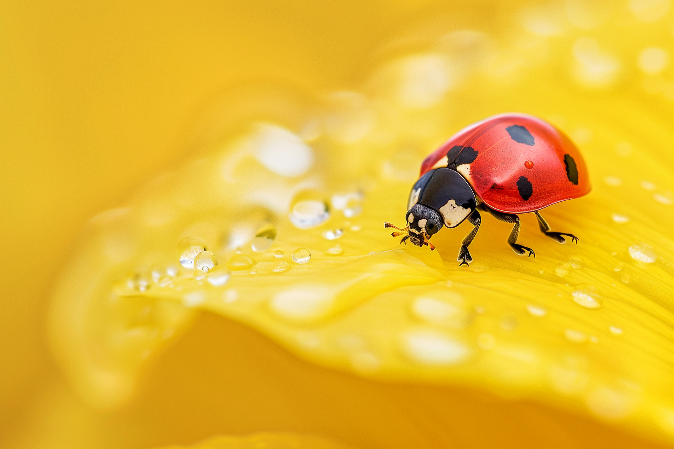Image gratuite Coccinelle sur un pétale 1
