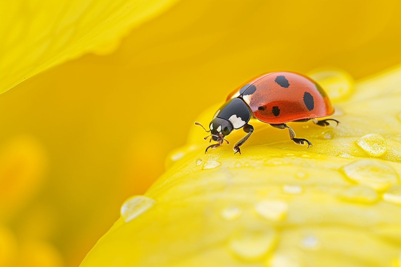 Image gratuite Coccinelle sur un pétale 2