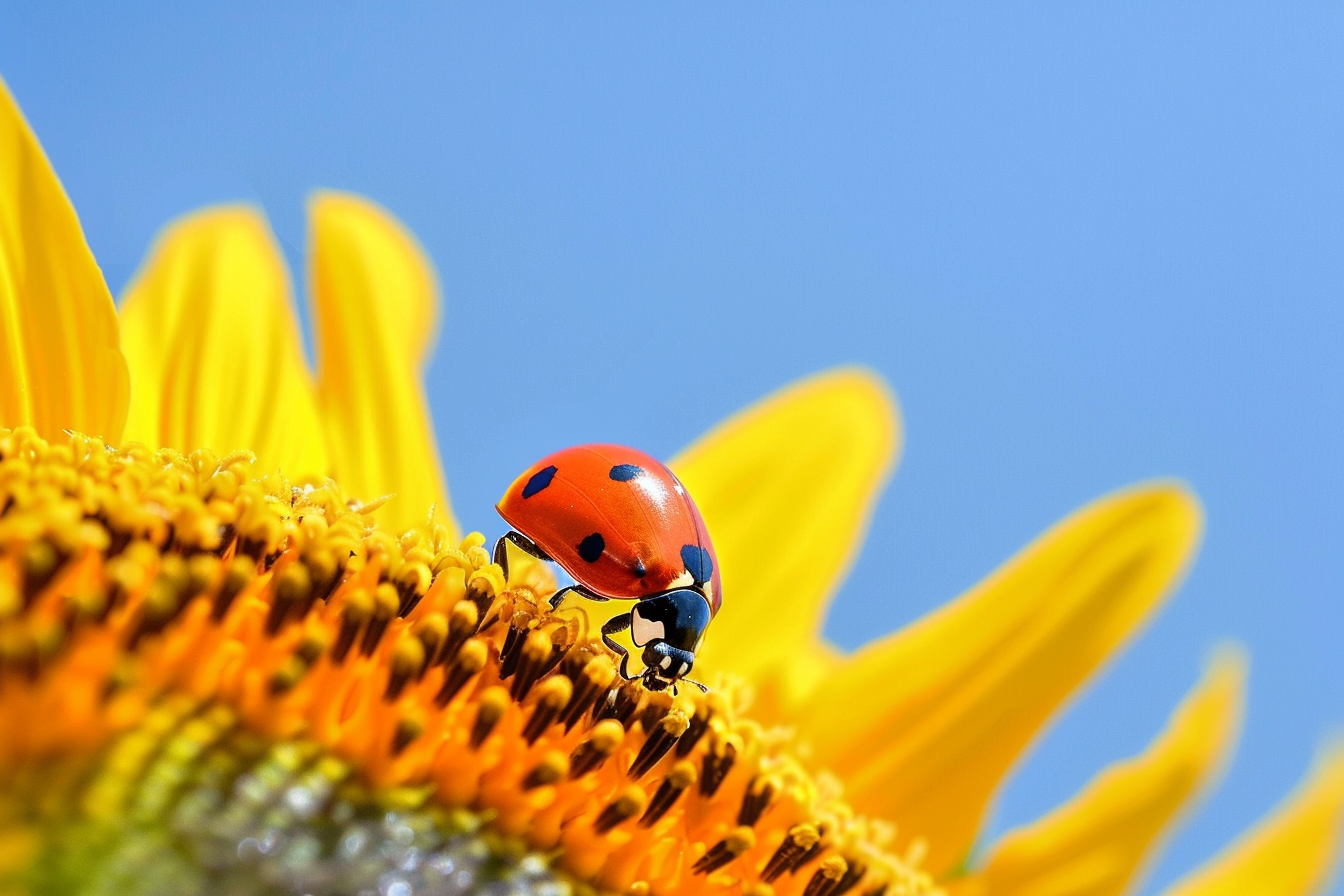 Image gratuite Coccinelle sur un tournesol 4