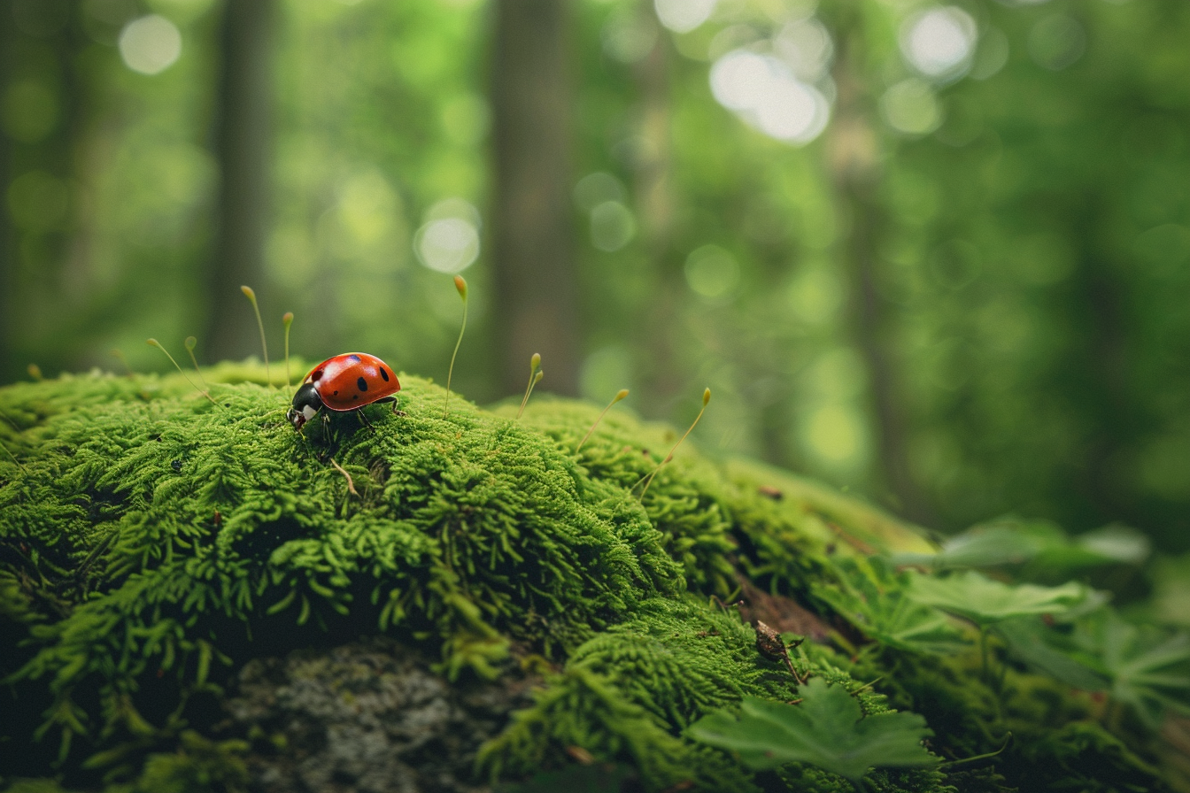 Image gratuite Coccinelle sur une roche 1