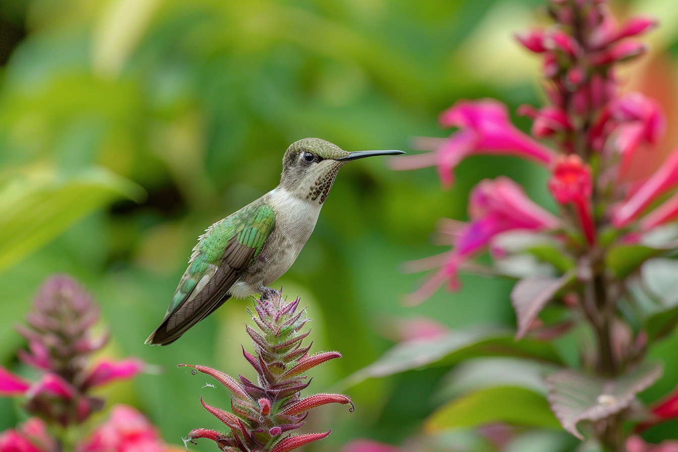 Image gratuite Colibri sur une fleur en fleurs 1