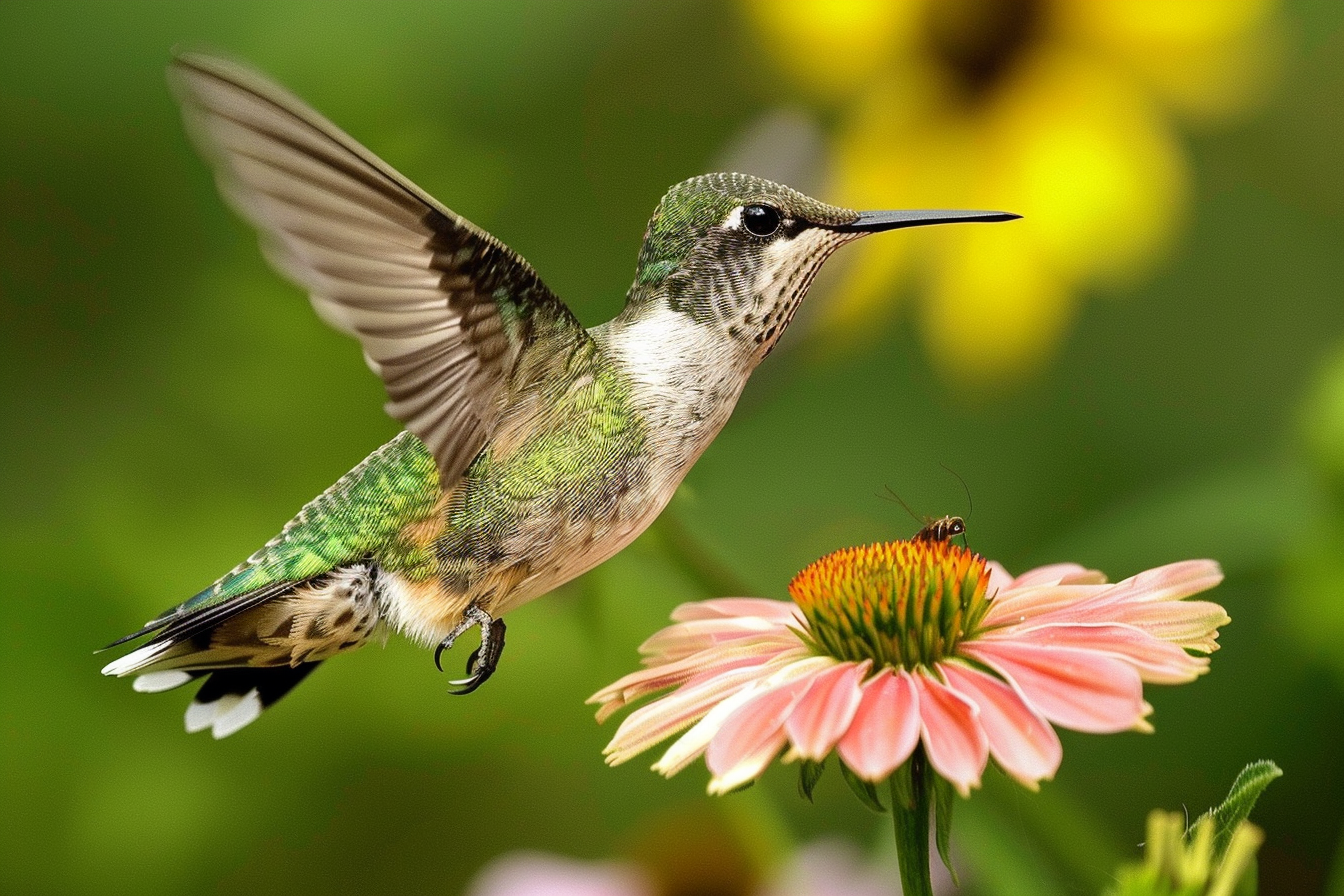 Image gratuite Colibri sur une fleur en fleurs 2