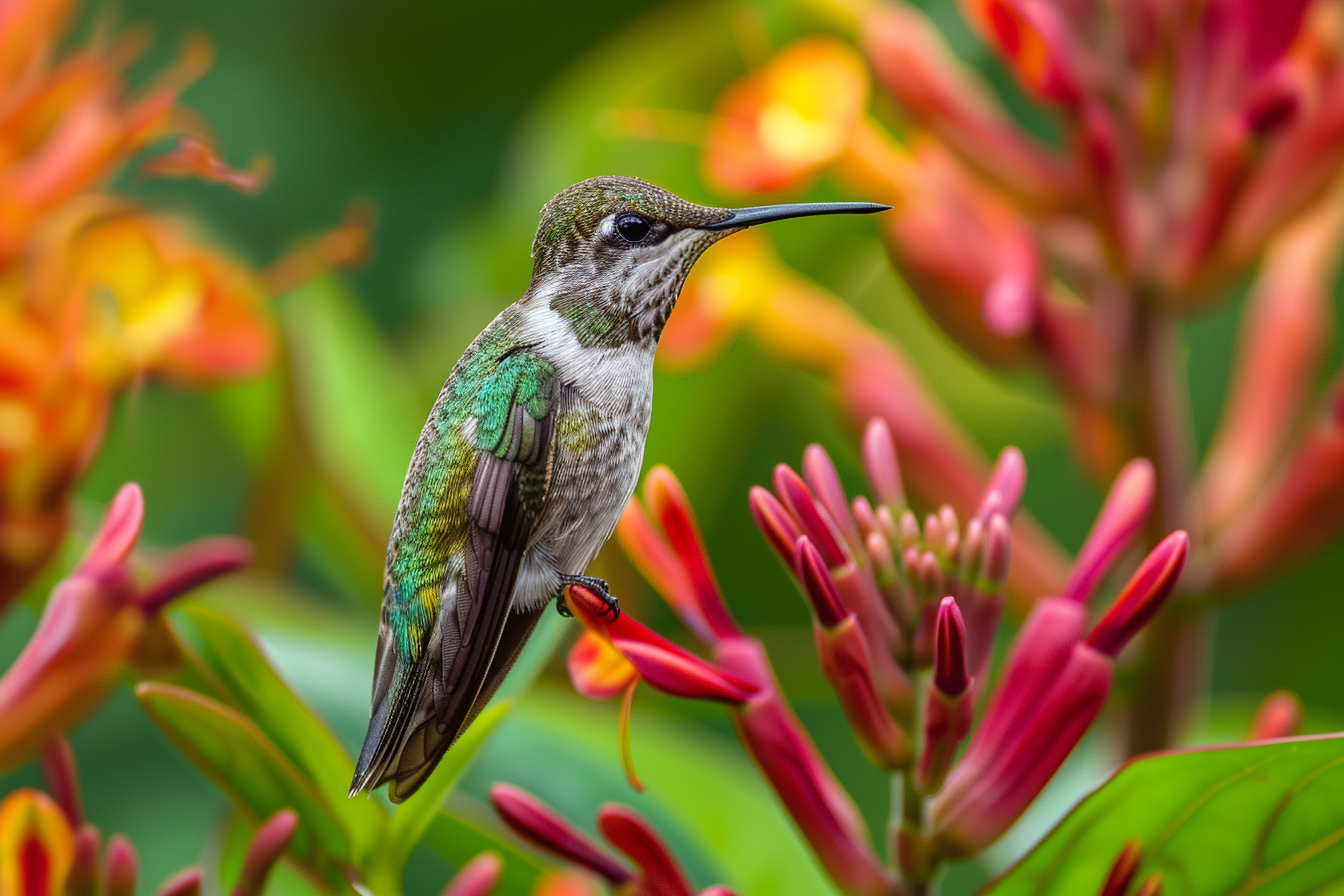 Image gratuite Colibri sur une fleur en fleurs 3