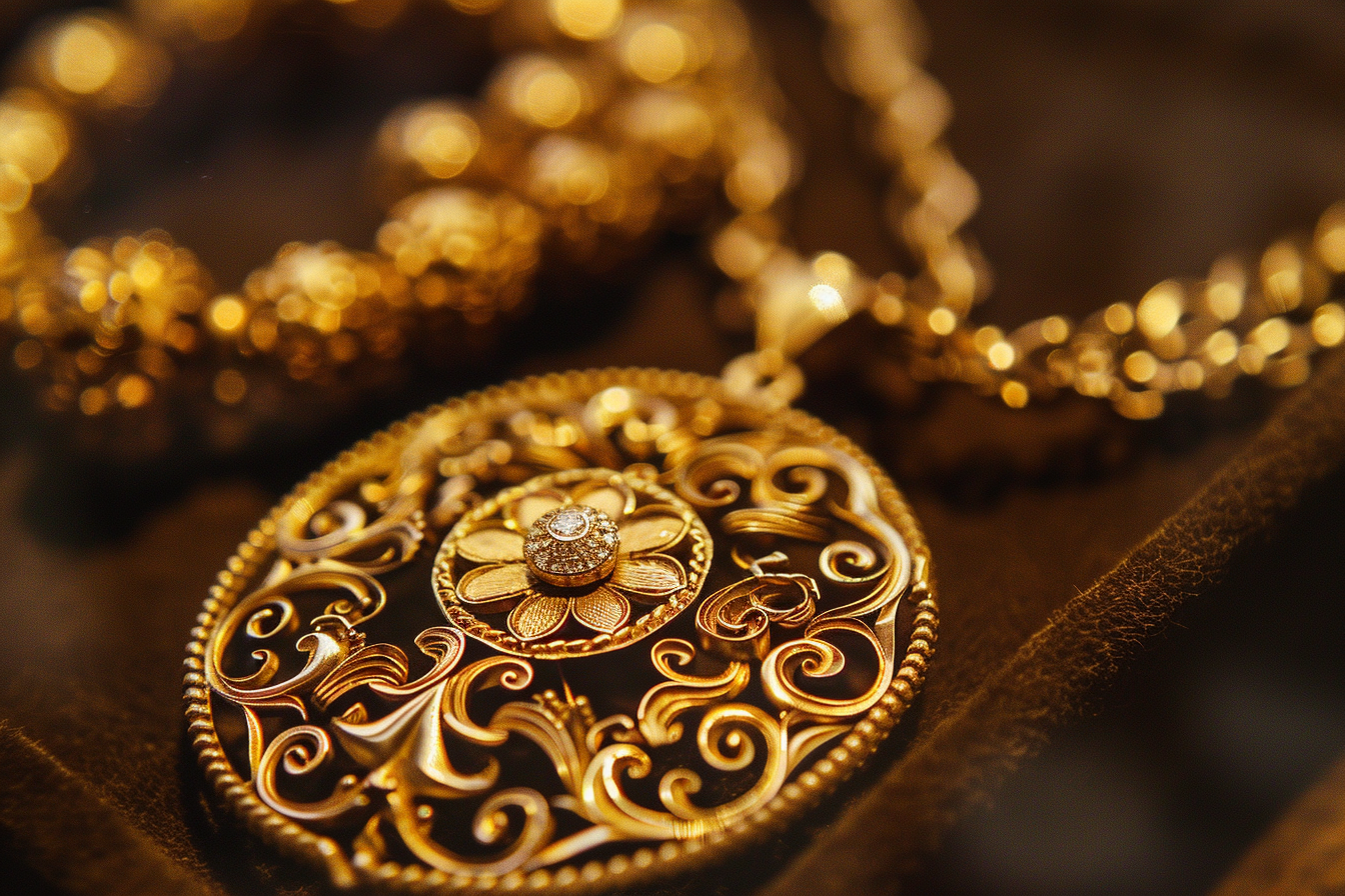 Image gratuite Collier en or avec pendentif 1