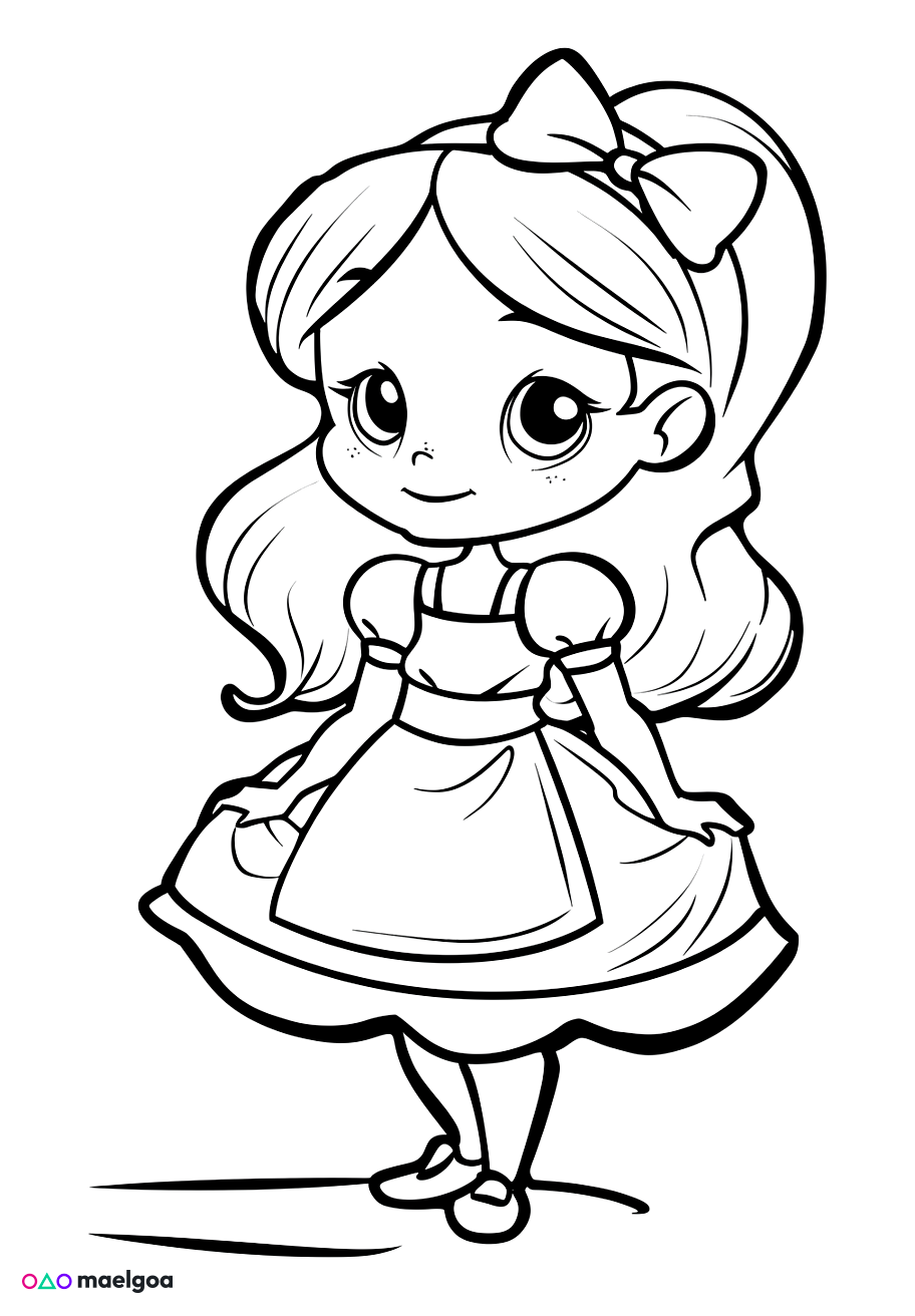 Image gratuite Coloriage Alice 3