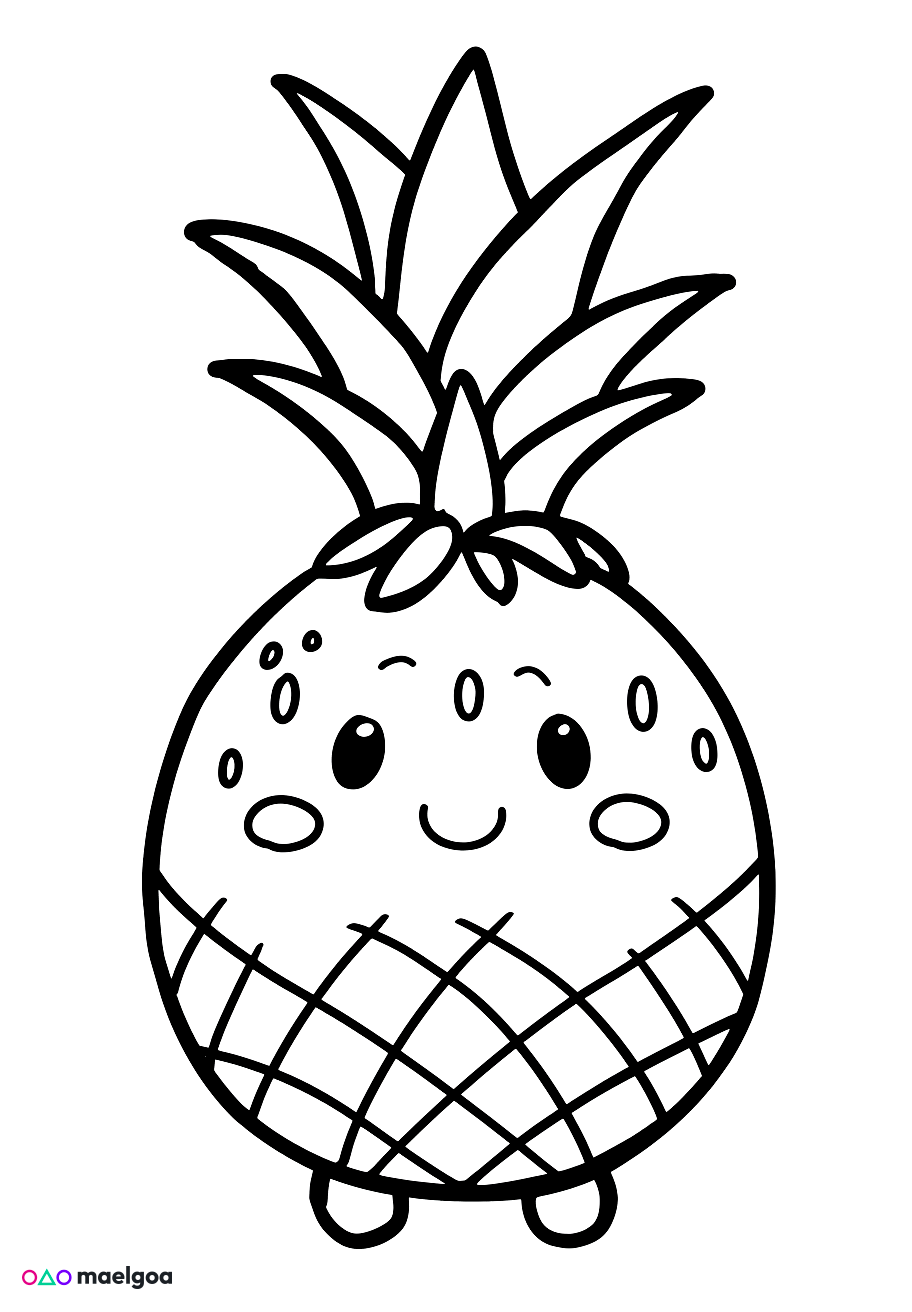 Image gratuite Coloriage ananas 3