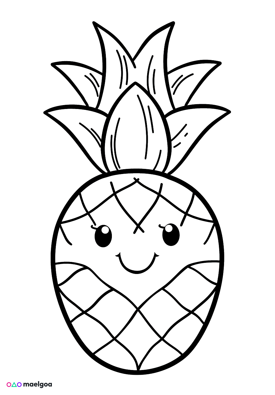 Image gratuite Coloriage ananas 4