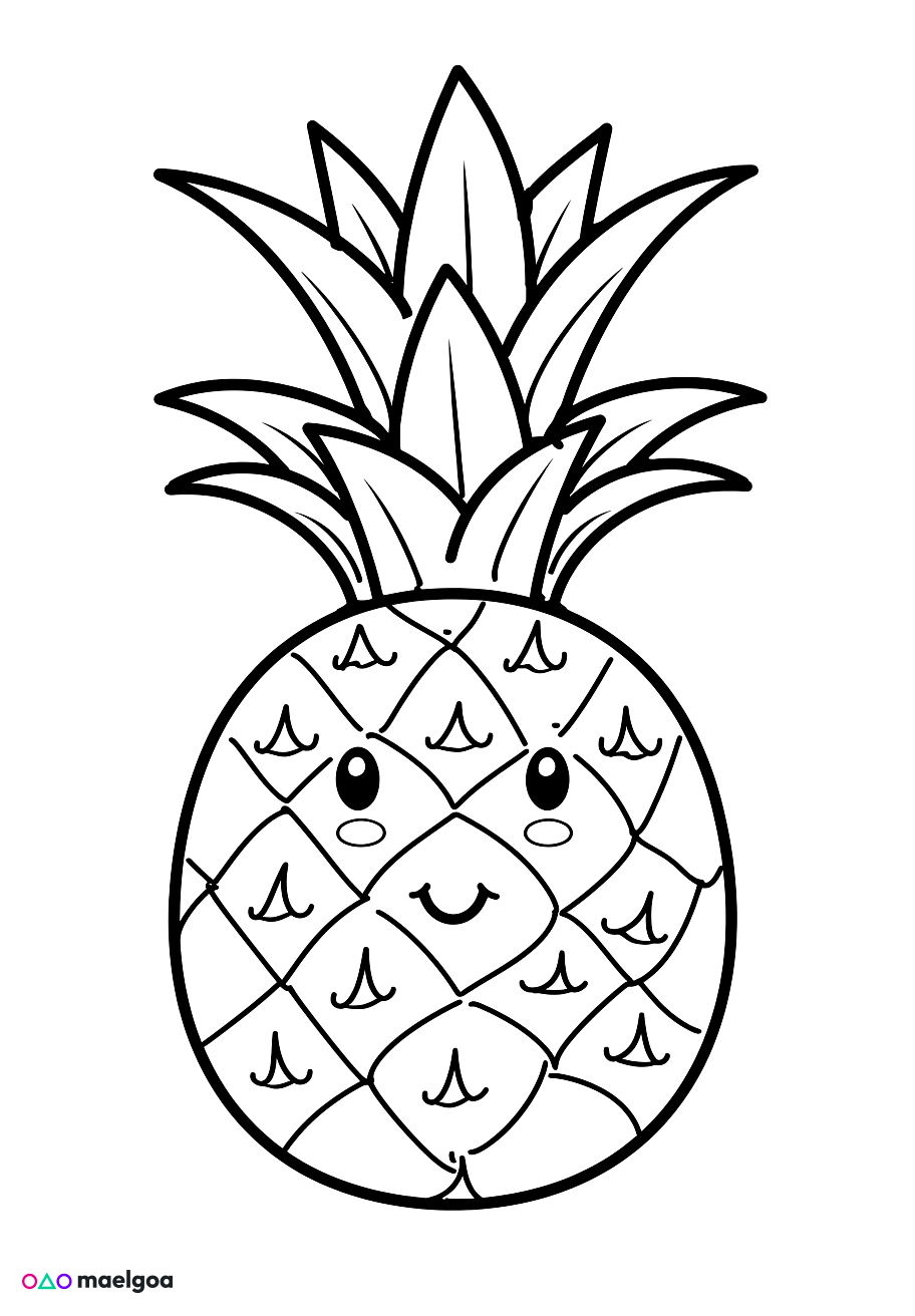 Image gratuite Coloriage ananas 5