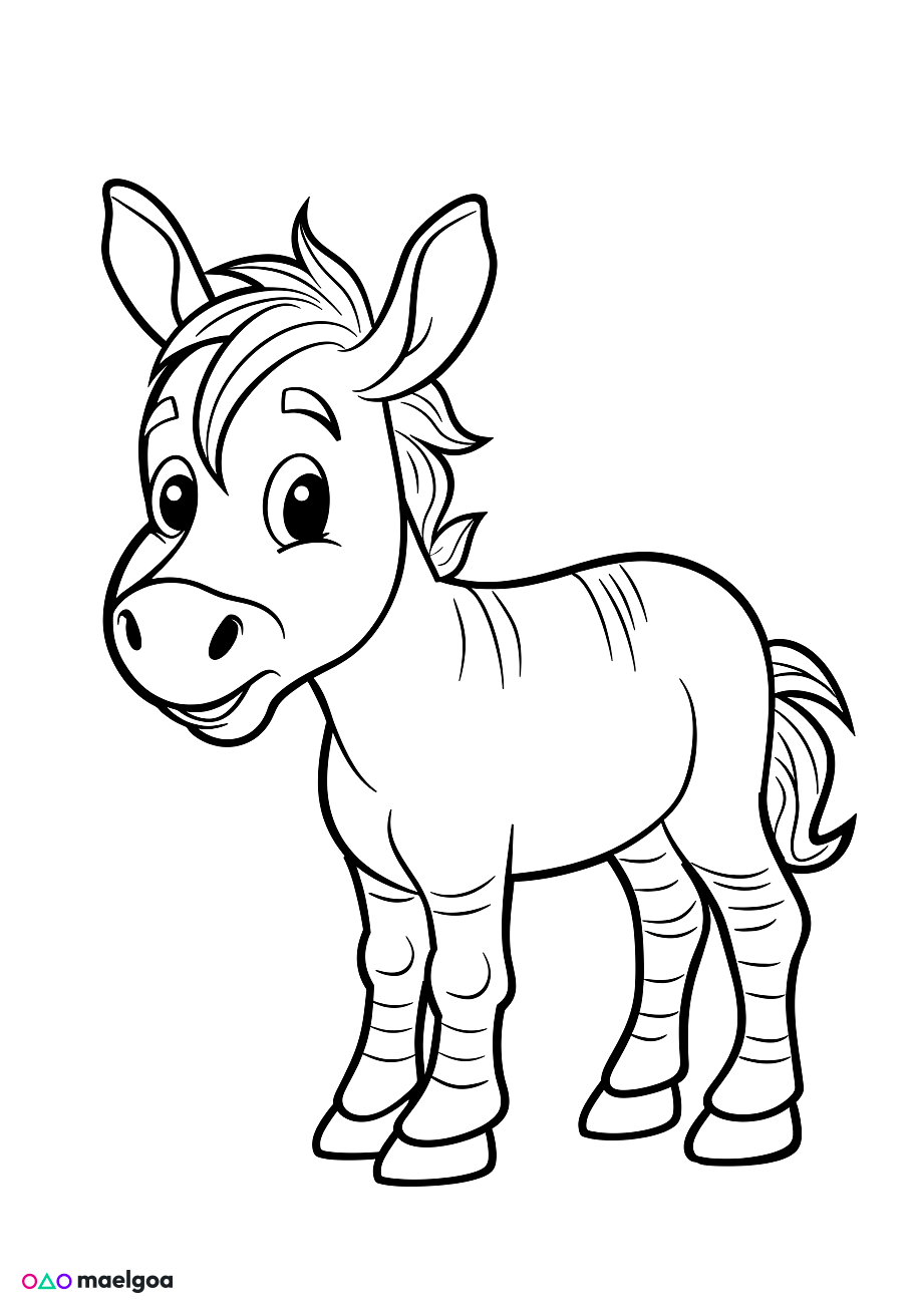 Image gratuite Coloriage âne 5