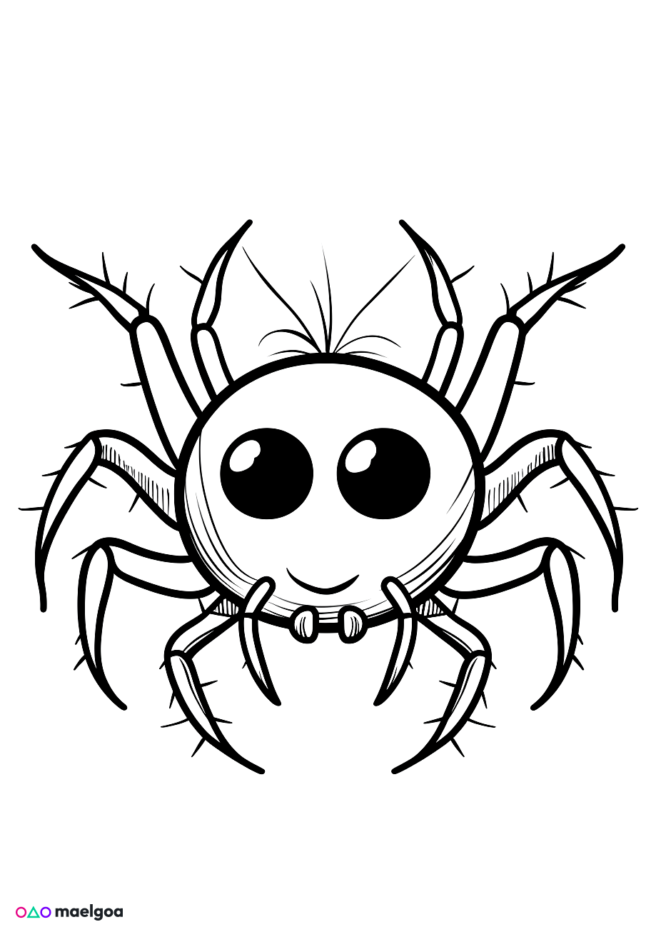 Image gratuite Coloriage araignée 2