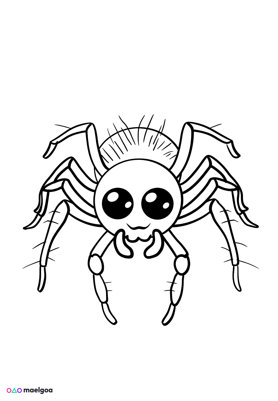 Image gratuite Coloriage araignée 4