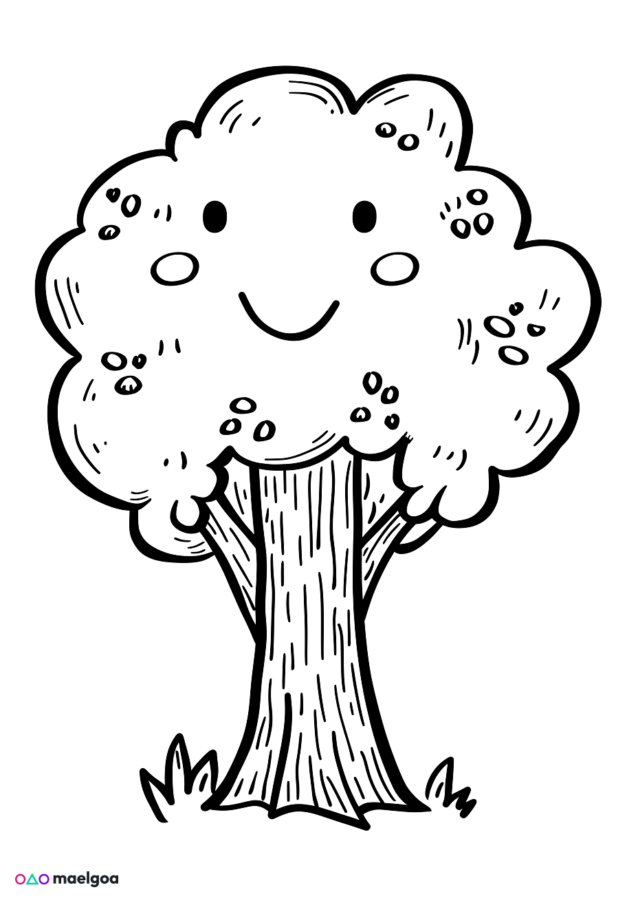 Image gratuite Coloriage arbre 2