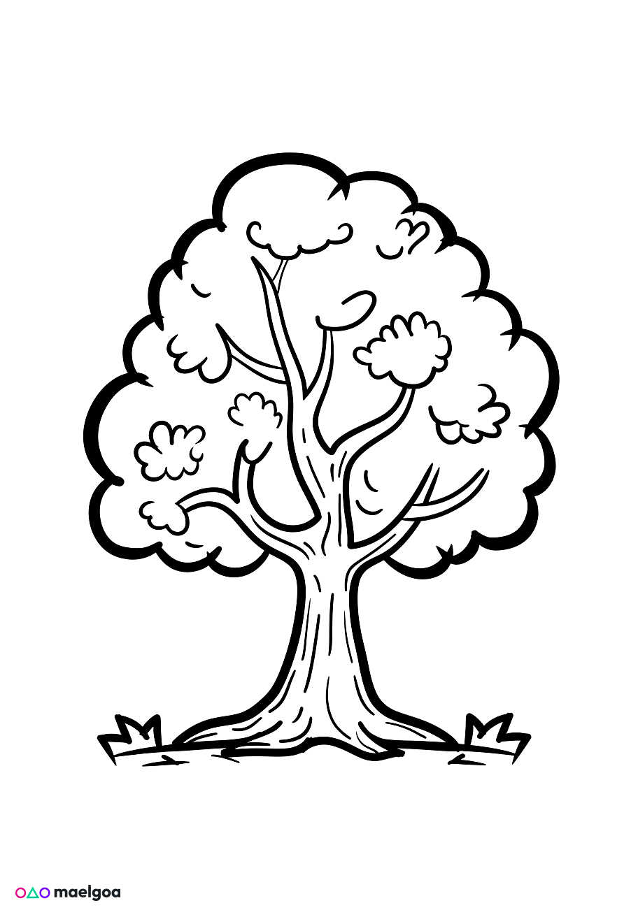 Image gratuite Coloriage arbre 3