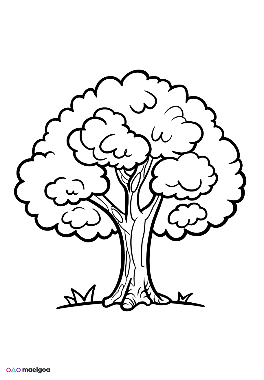 Image gratuite Coloriage arbre 4