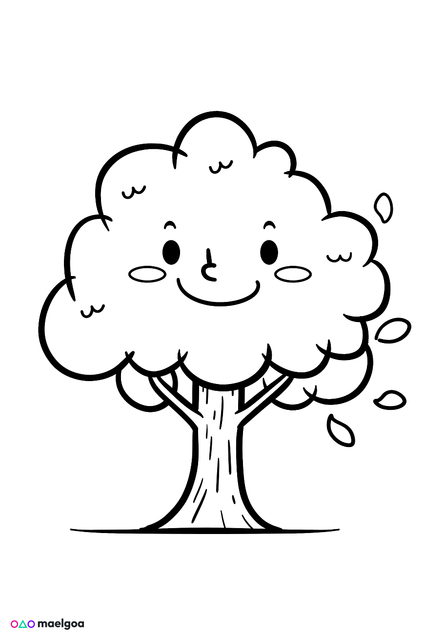Image gratuite Coloriage arbre 5