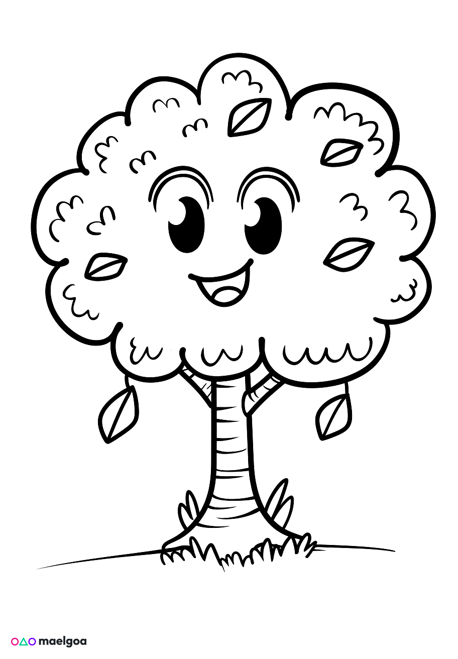 Image gratuite Coloriage arbre 6