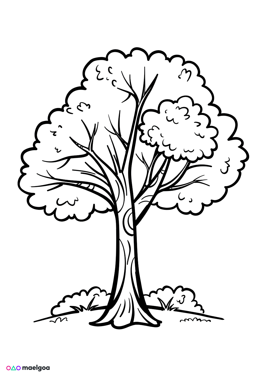 Image gratuite Coloriage arbre 7