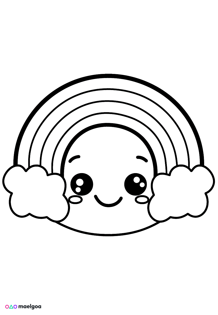 Image gratuite Coloriage arc-en-ciel 1
