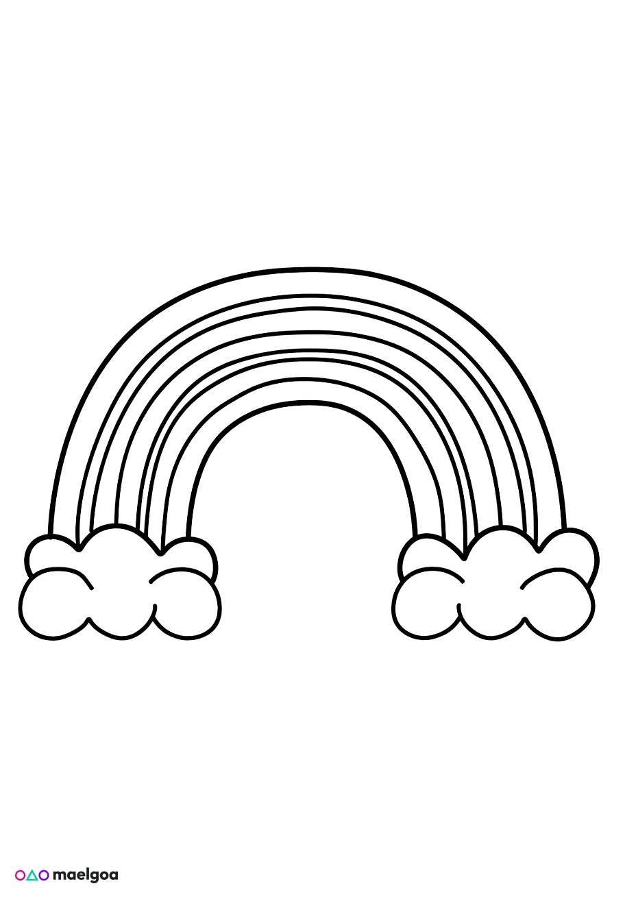 Image gratuite Coloriage arc-en-ciel 2
