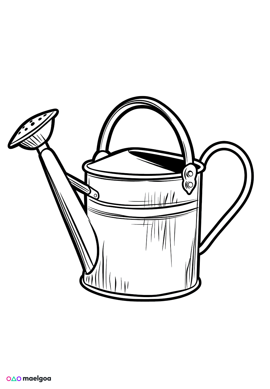Image gratuite Coloriage arrosoir 1