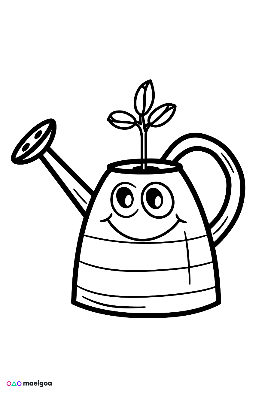 Image gratuite Coloriage arrosoir 2