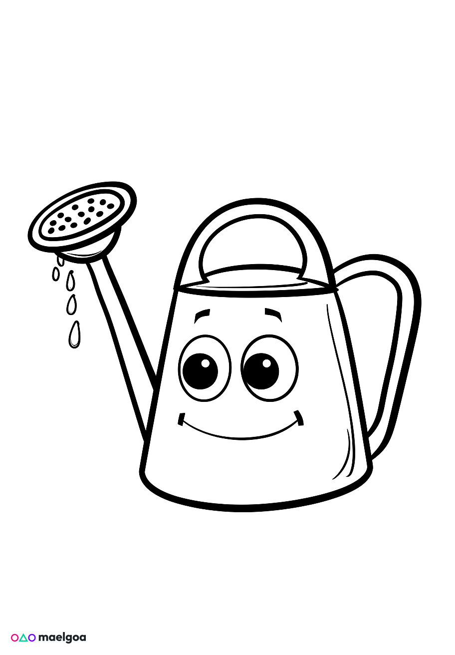 Image gratuite Coloriage arrosoir 3