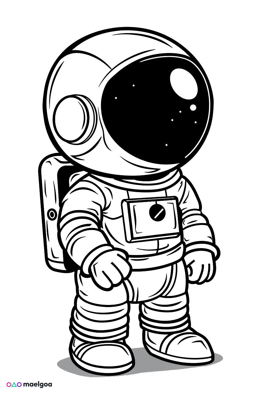 Image gratuite Coloriage astronaute 1