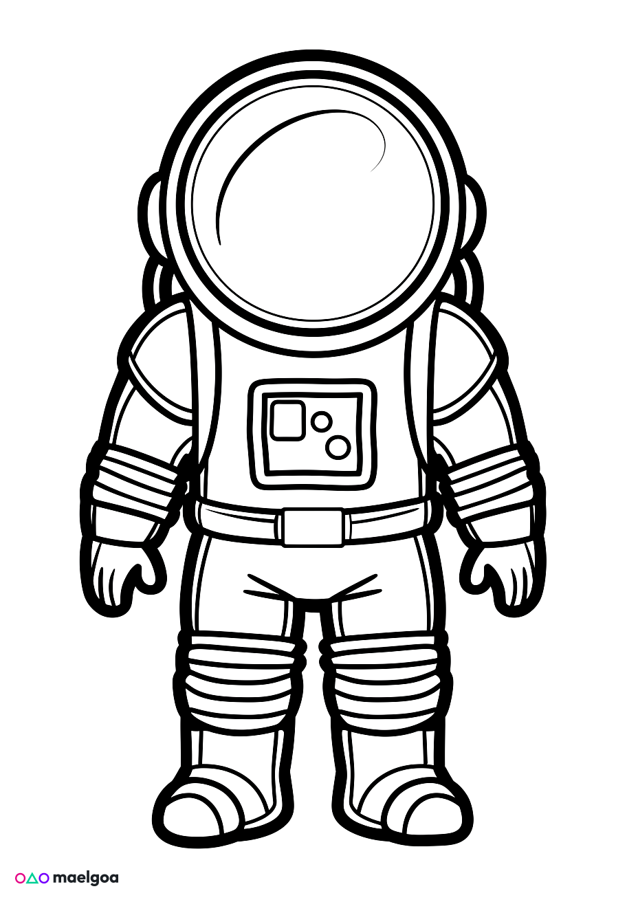 Image gratuite Coloriage astronaute 2