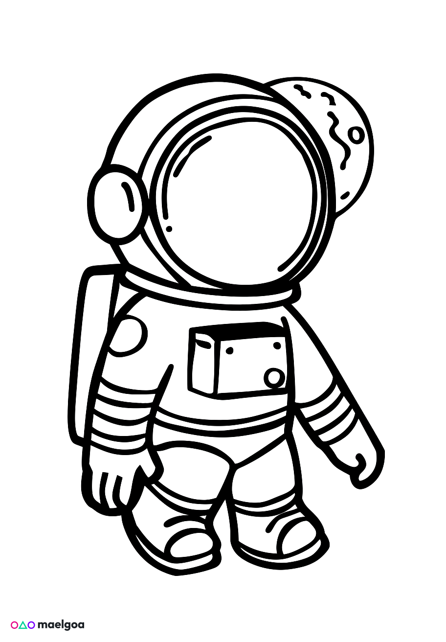 Image gratuite Coloriage astronaute 4