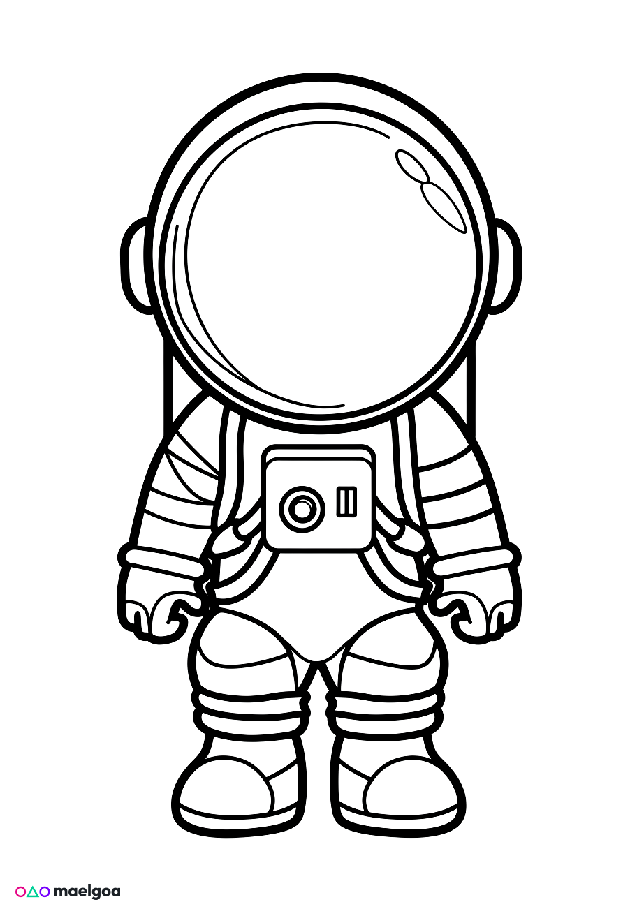 Image gratuite Coloriage astronaute 5