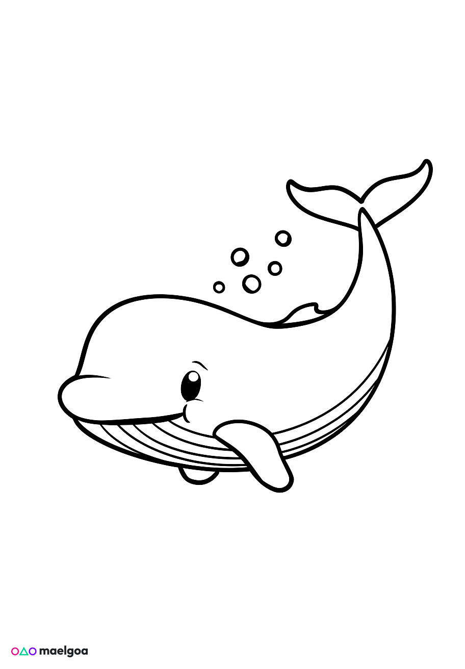 Image gratuite Coloriage baleine 4