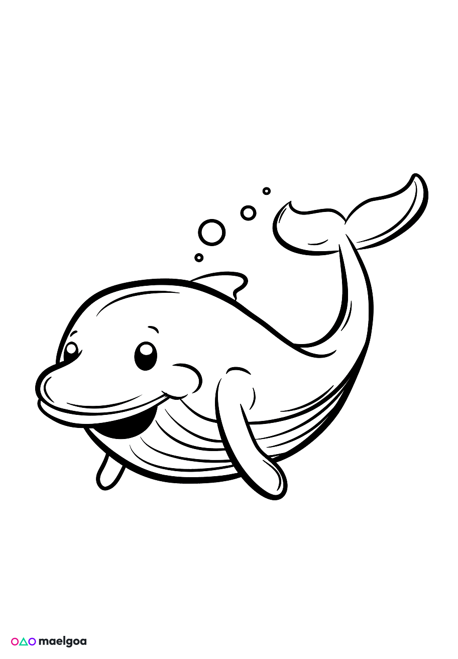 Image gratuite Coloriage baleine 5