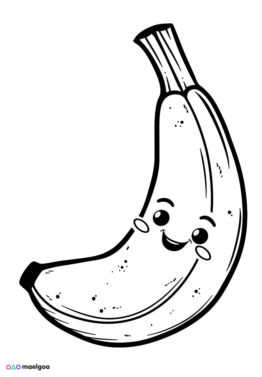 Image gratuite Coloriage banane 1