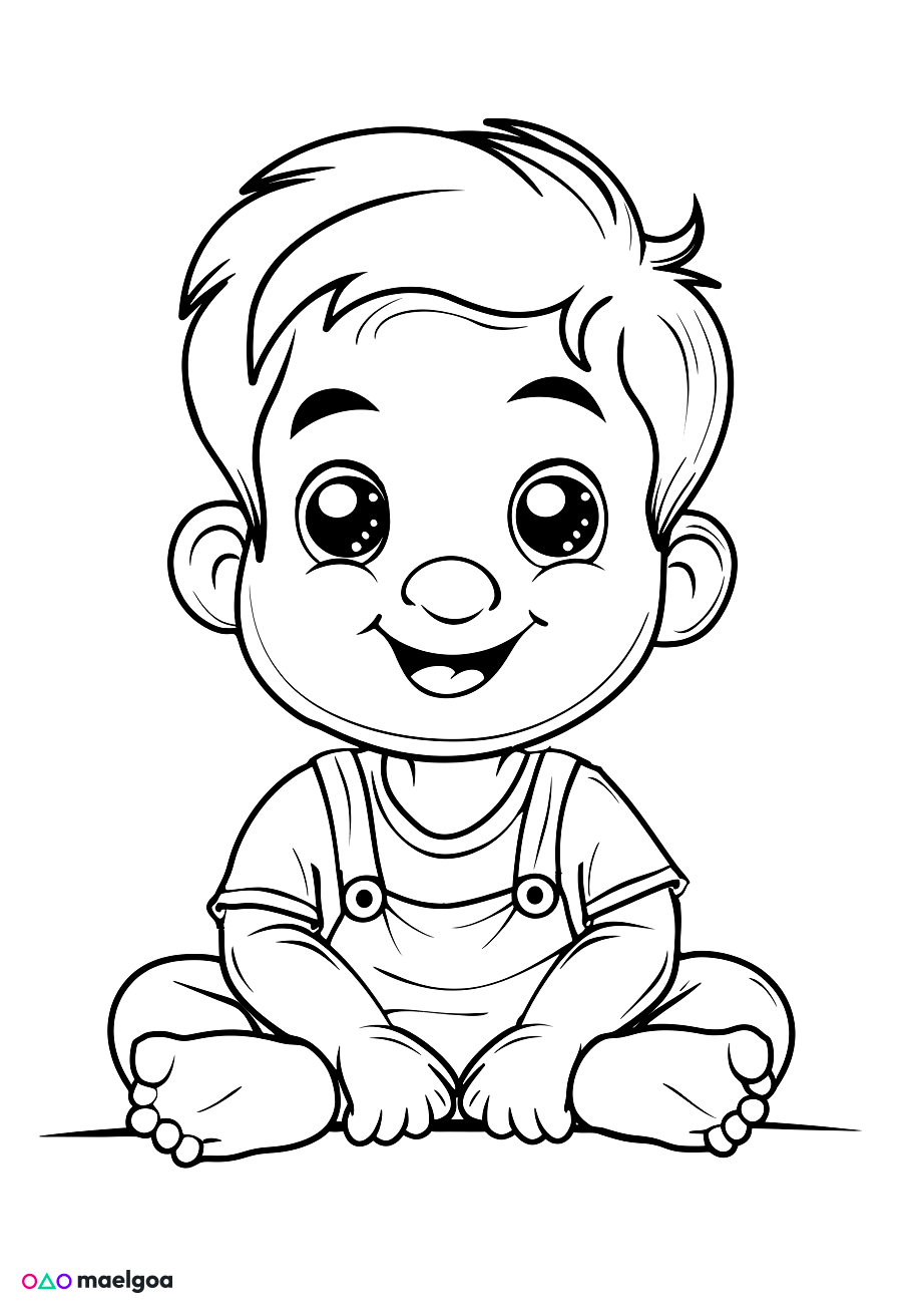 Image gratuite Coloriage bébé 5
