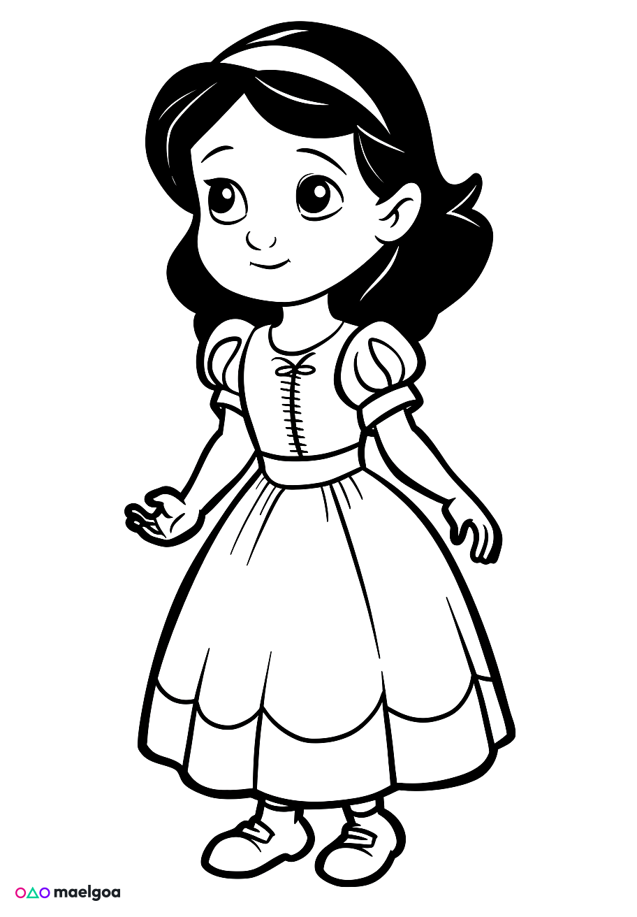 Image gratuite Coloriage Blanche-Neige 1