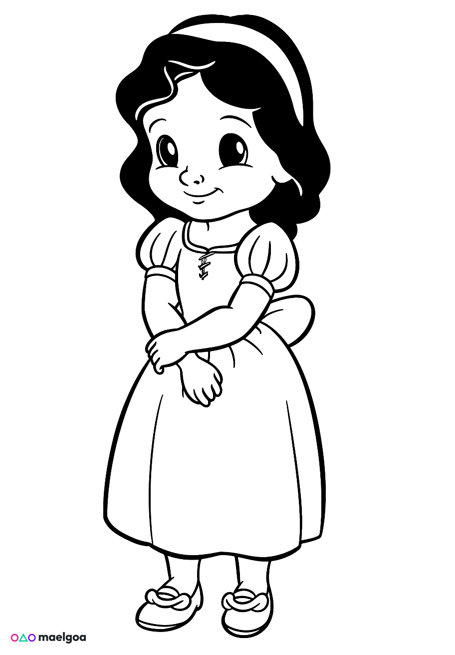 Image gratuite Coloriage Blanche-Neige 6