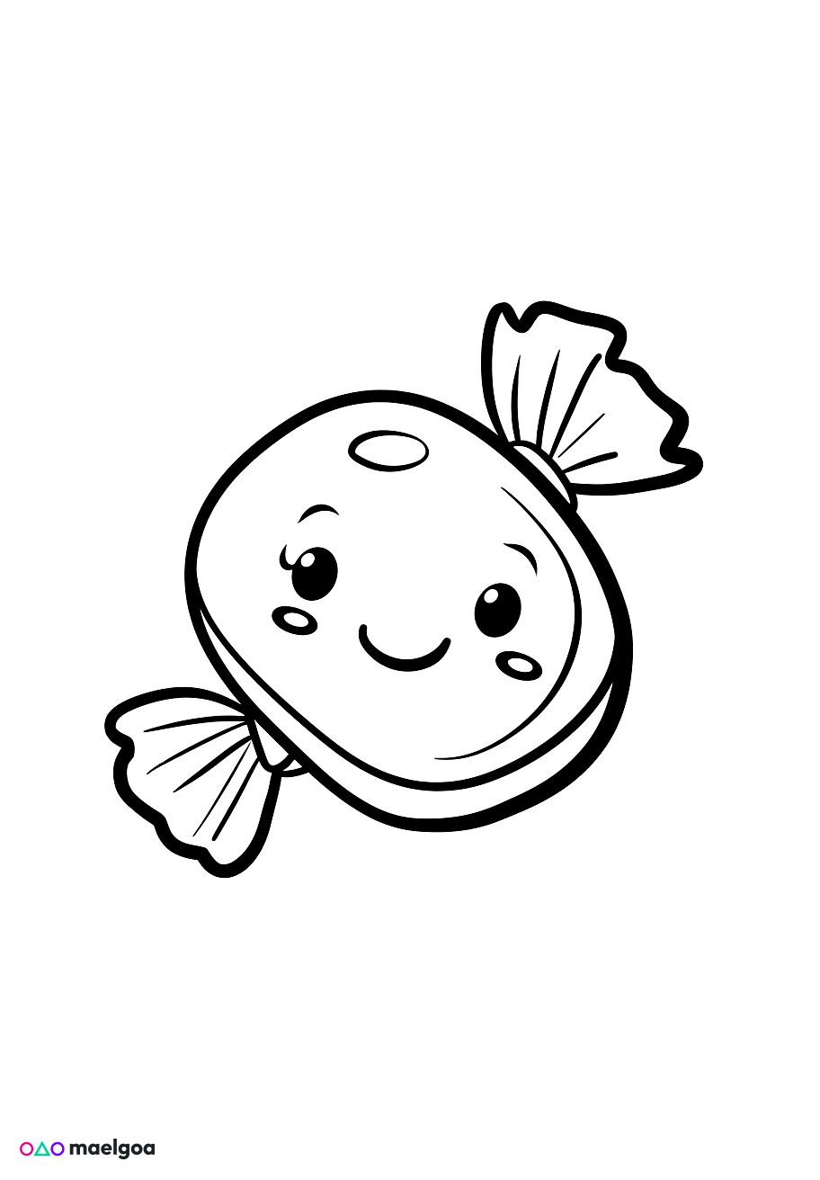 Image gratuite Coloriage bonbon 1