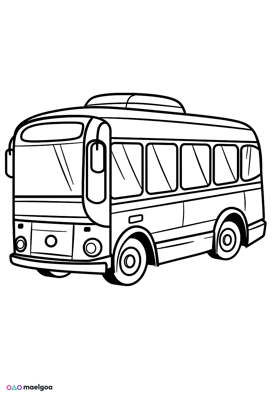 Image gratuite Coloriage bus 1