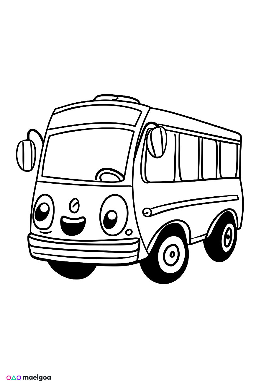 Image gratuite Coloriage bus 2