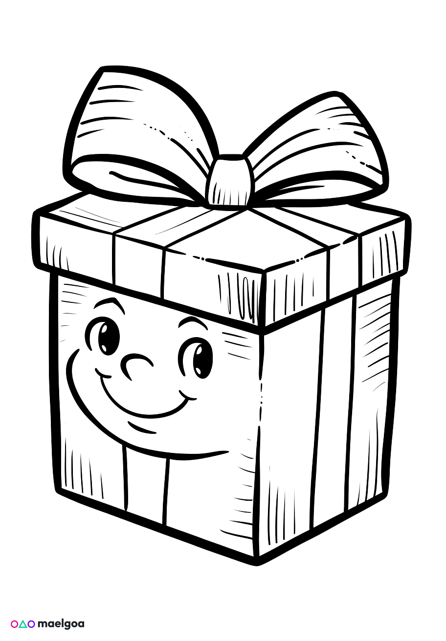 Image gratuite Coloriage cadeau 3