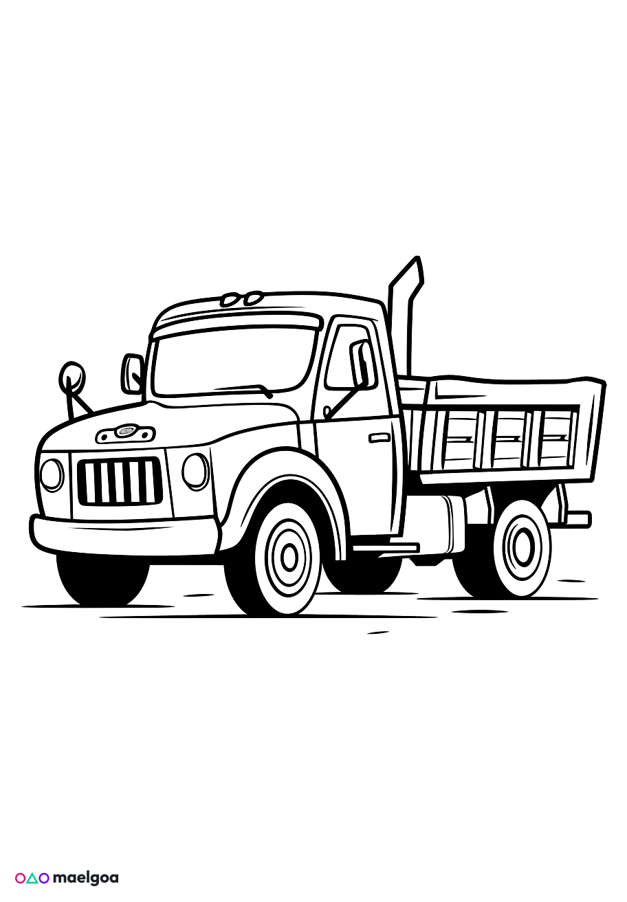 Image gratuite Coloriage camion 1