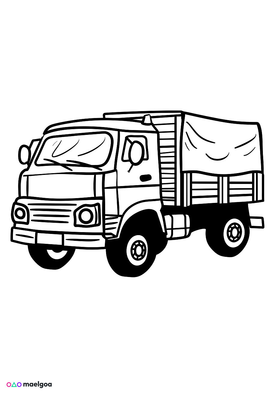 Image gratuite Coloriage camion 2