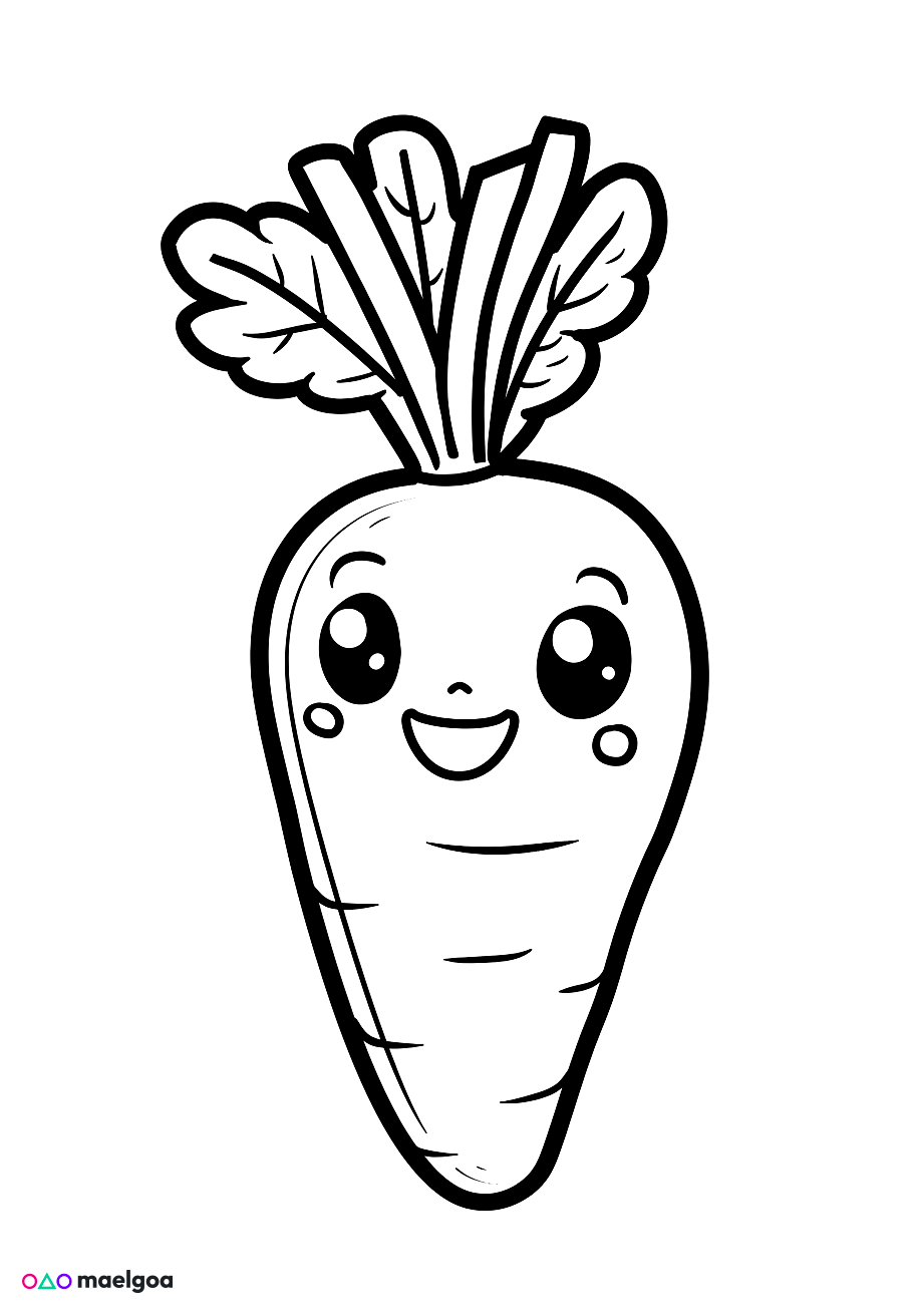 Image gratuite Coloriage carotte 1