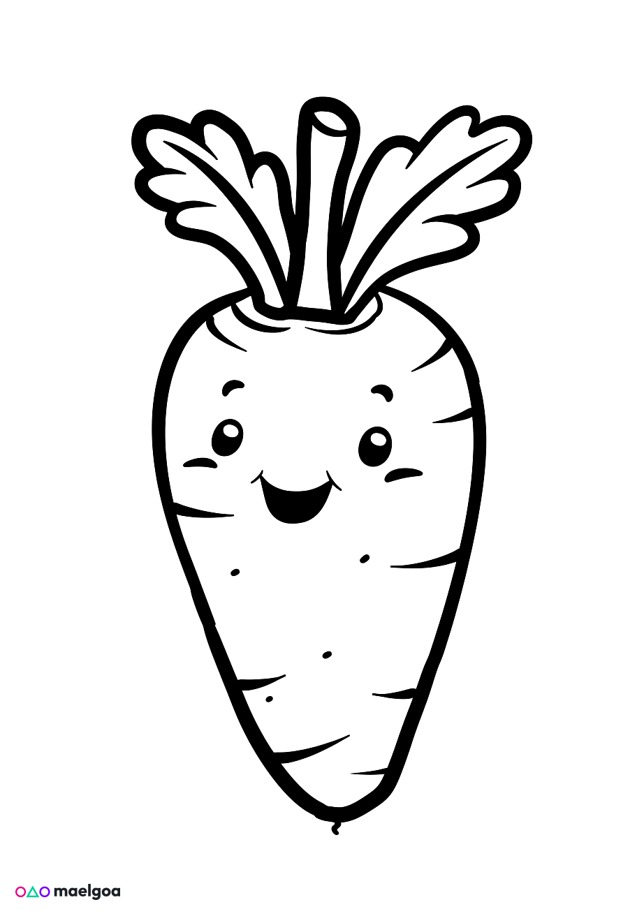 Image gratuite Coloriage carotte 2