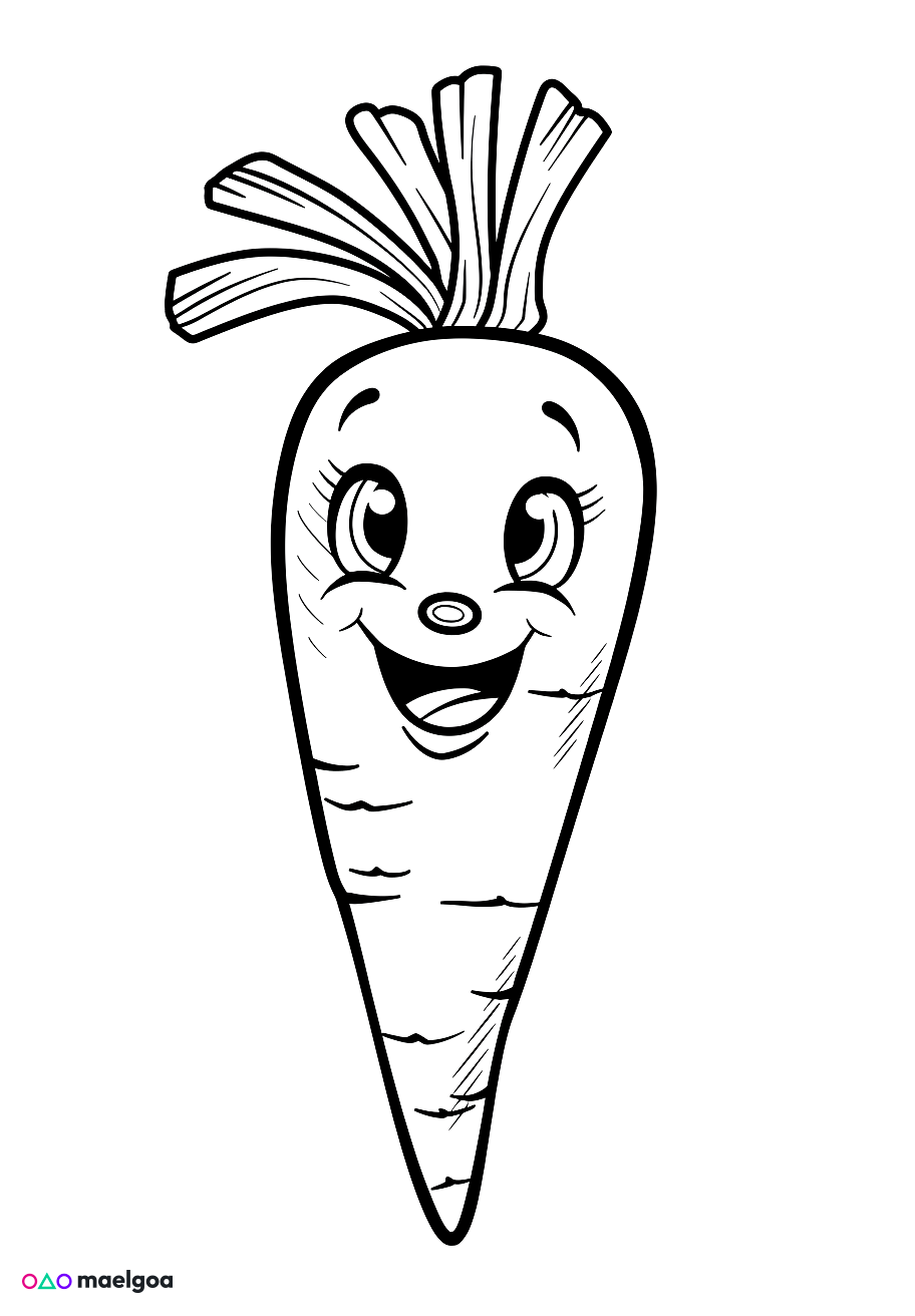 Image gratuite Coloriage carotte 3
