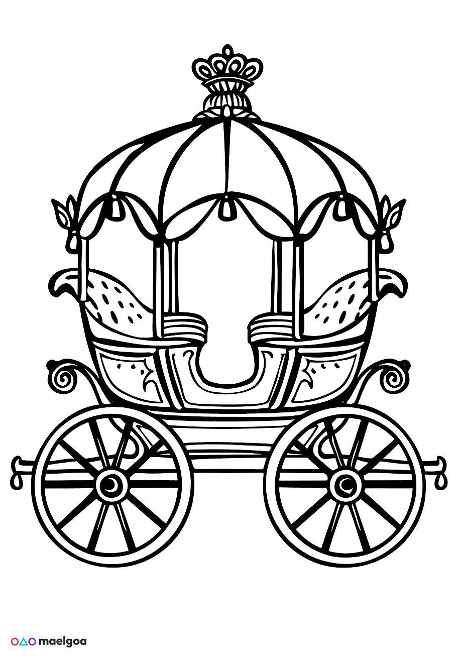 Image gratuite Coloriage carrosse 2