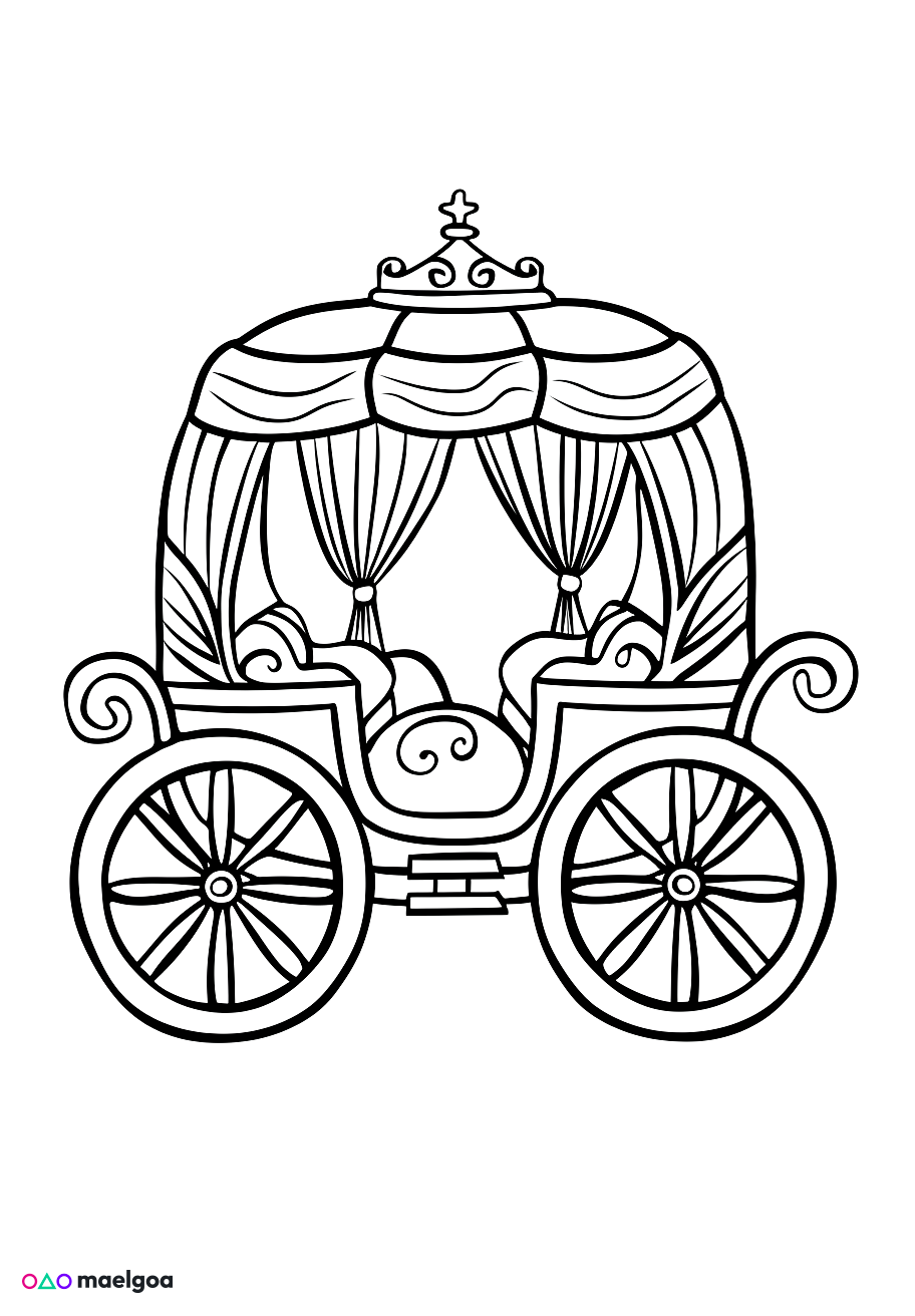 Image gratuite Coloriage carrosse 3