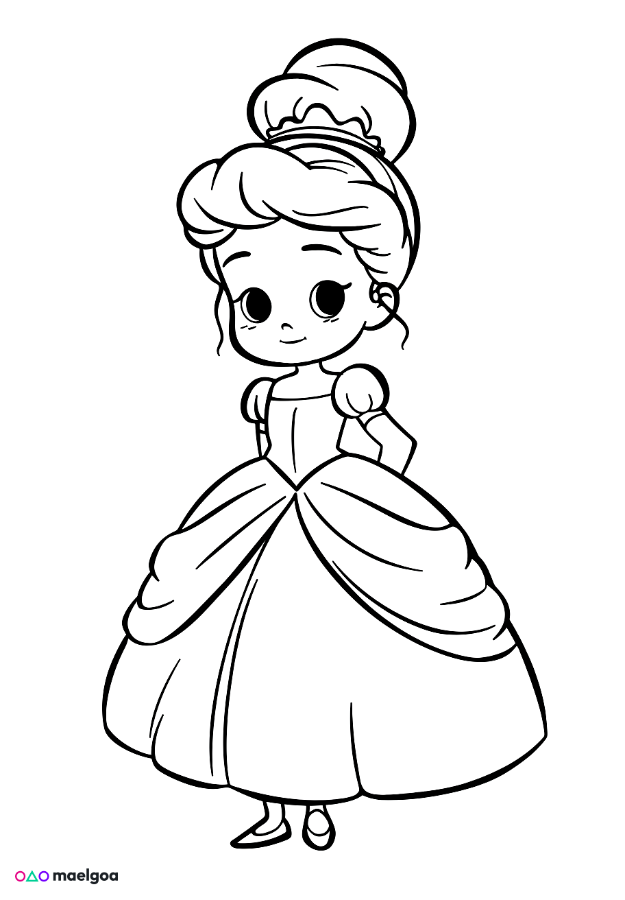 Image gratuite Coloriage Cendrillon 4